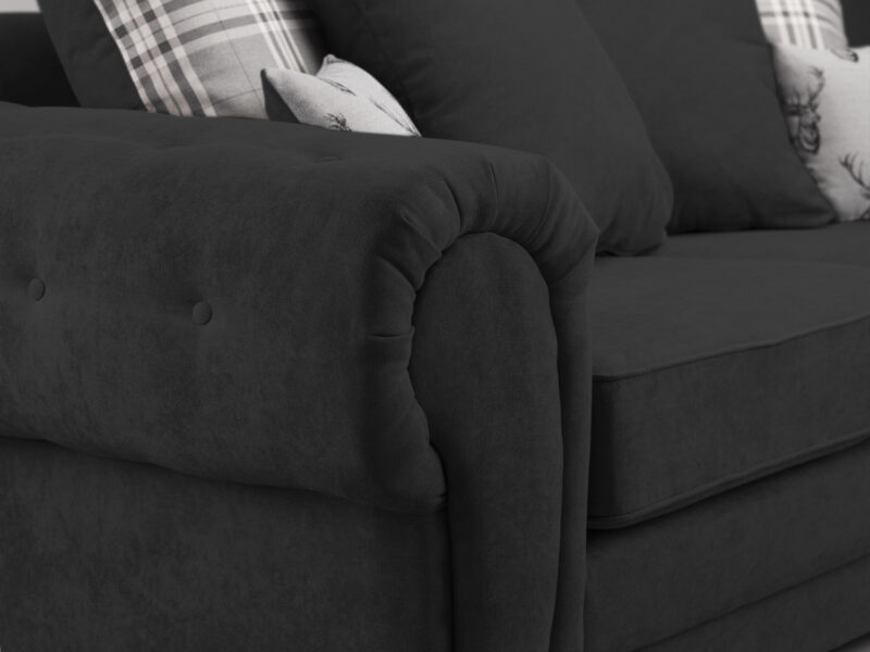 Verona Footstool Black - Image 2