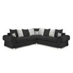 Verona Scatterback Large Corner Sofabed Black