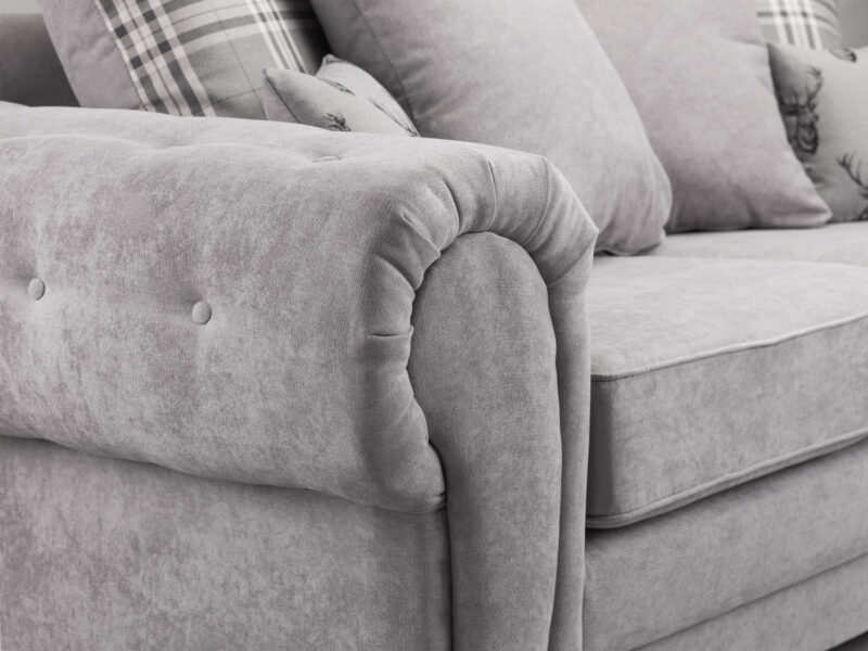 Verona Scatterback Right Hand Facing Corner Sofabed Grey - Image 3