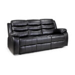 Vista Recliner 3 Seater Sofa Black