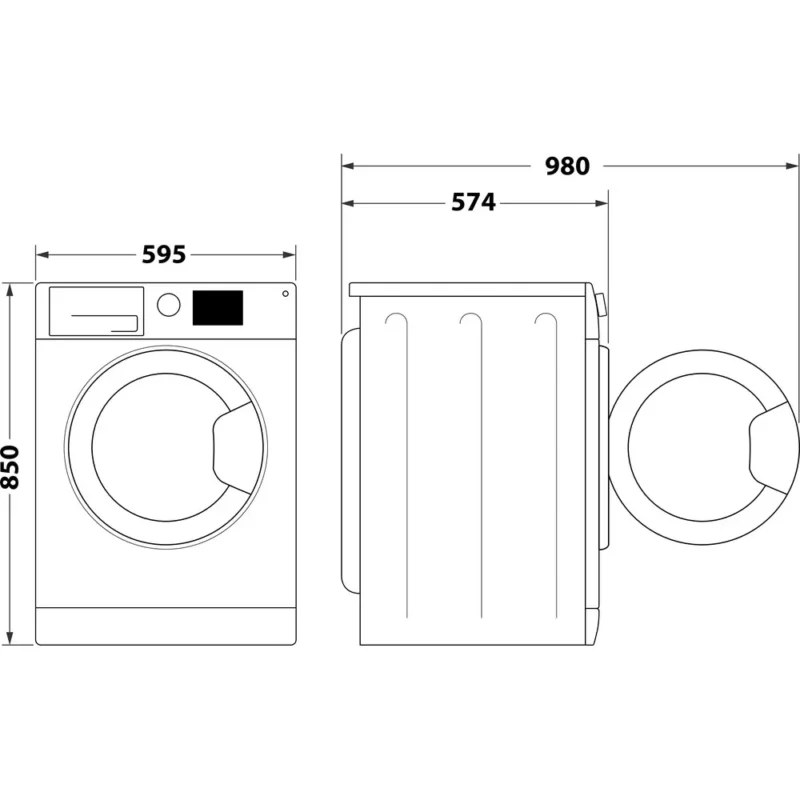 Hotpoint NDB8635WUK Washer Dryer - White - Image 3
