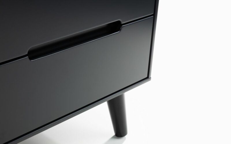 Alicia 2 Drawer Bedside - Anthracite - Image 4