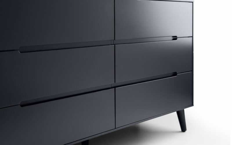 Alicia 6 Drawer Wide Chest - Anthracite - Image 2