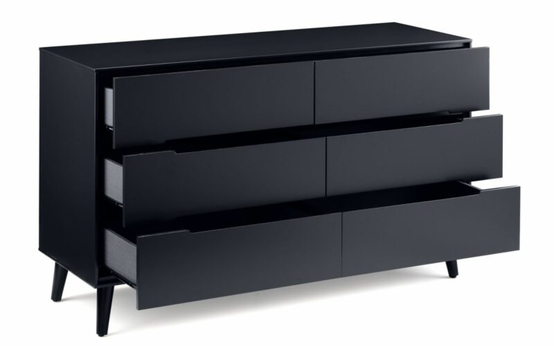 Alicia 6 Drawer Wide Chest - Anthracite - Image 3