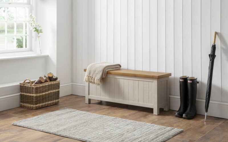 Aspen Storage Bench - Grey Wash - Image 6
