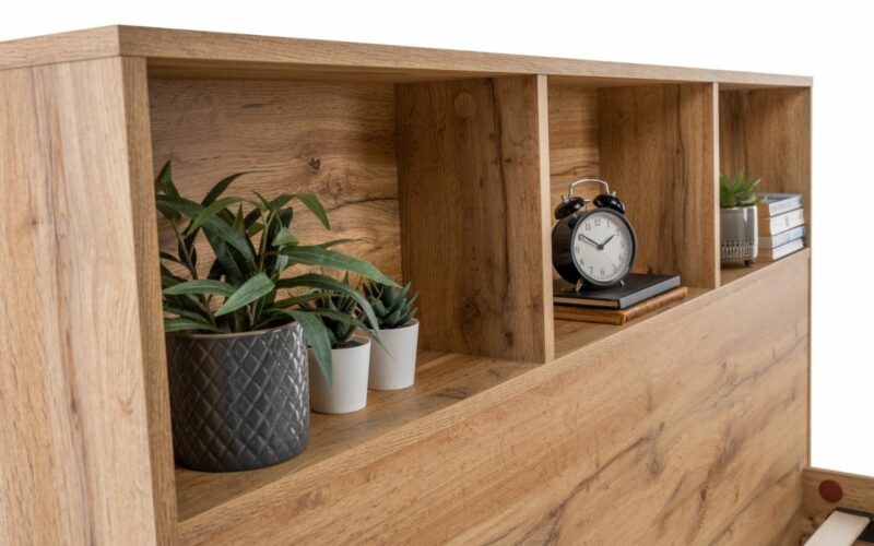 Bali Bookcase Headboard Bed - Image 4