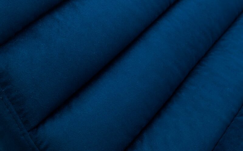 Bellagio Velvet Chair - Blue & Gold - Image 4