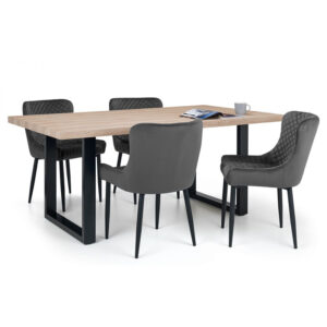 Berwick & Luxe 4 Seater Grey Dining Set