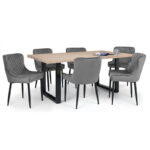 Berwick& Luxe 6 Seater Grey Dining Set