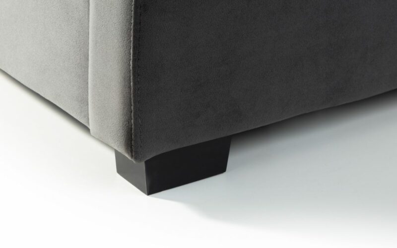 Capri Fabric Bed with 2 Drawers - Dark Grey Velvet - Image 5
