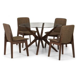 Chelsea & Kensington 4 Seater Glass Dining Set