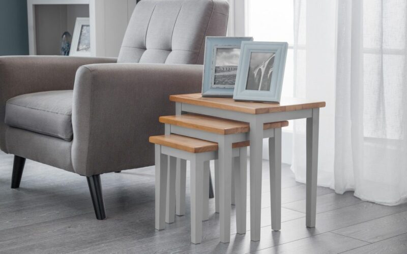 Cleo Nest of Tables - Grey & Oak - Image 2