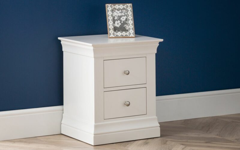 Clermont 2 Drawer Bedside - White - Image 7
