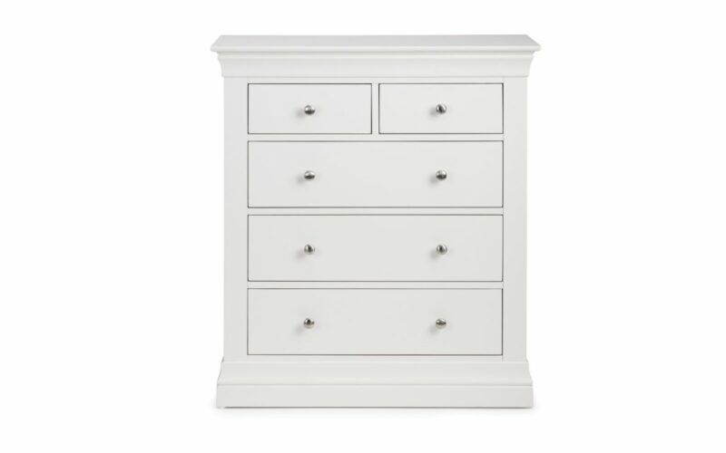 Clermont 3+2 Drawer Chest - White - Image 3