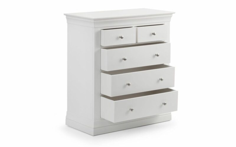 Clermont 3+2 Drawer Chest - White - Image 2
