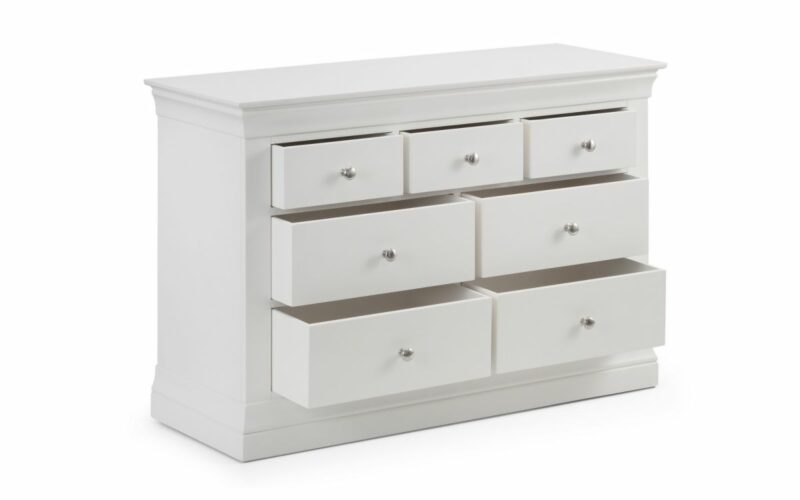 Clermont 4+3 Drawer Chest - White - Image 3