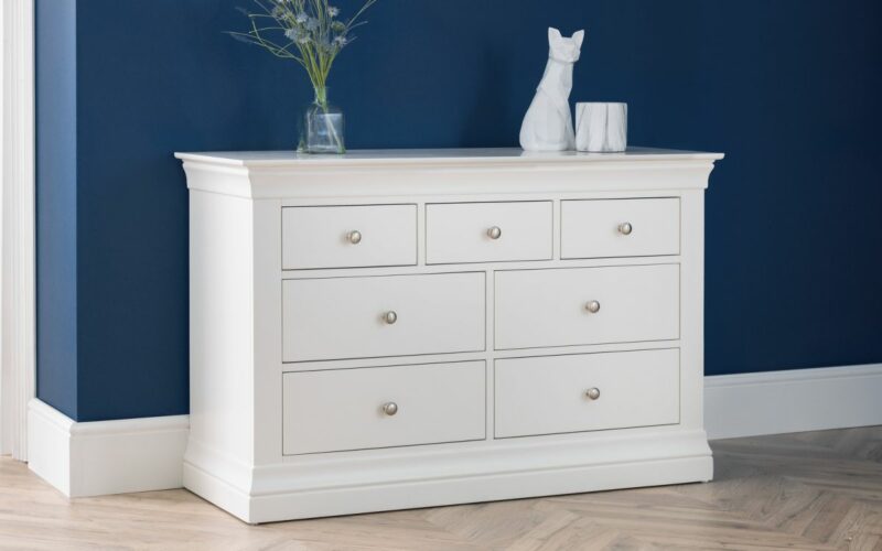 Clermont 4+3 Drawer Chest - White - Image 7
