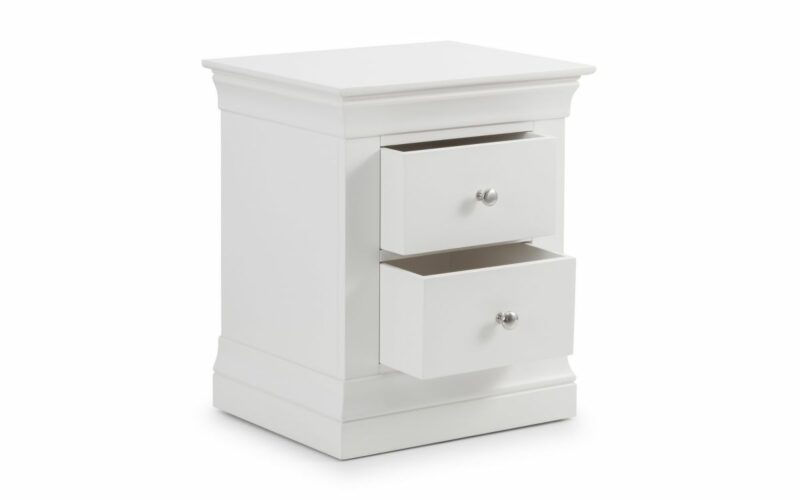 Clermont 2 Drawer Bedside - White - Image 3