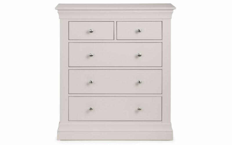 Clermont 3+2 Drawer Chest - Light Grey - Image 2