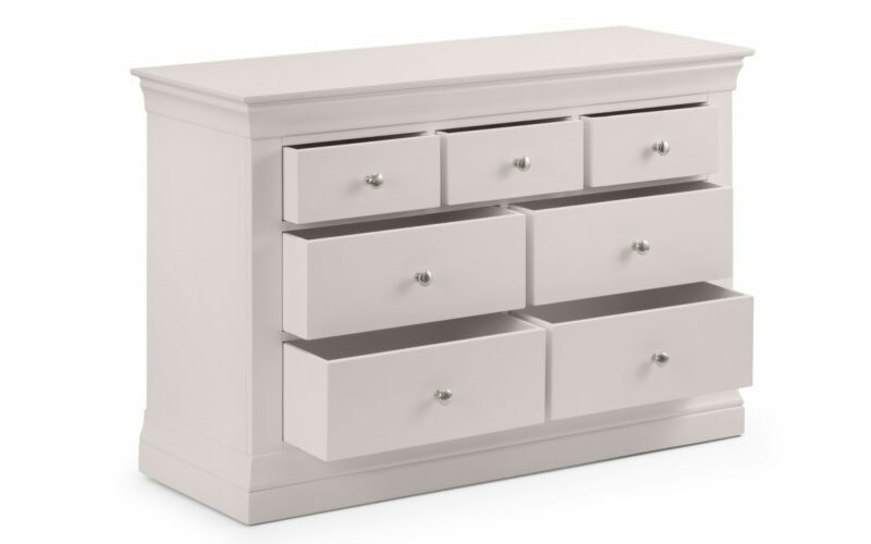 Clermont 4+3 Drawer Chest - Light Grey - Image 2