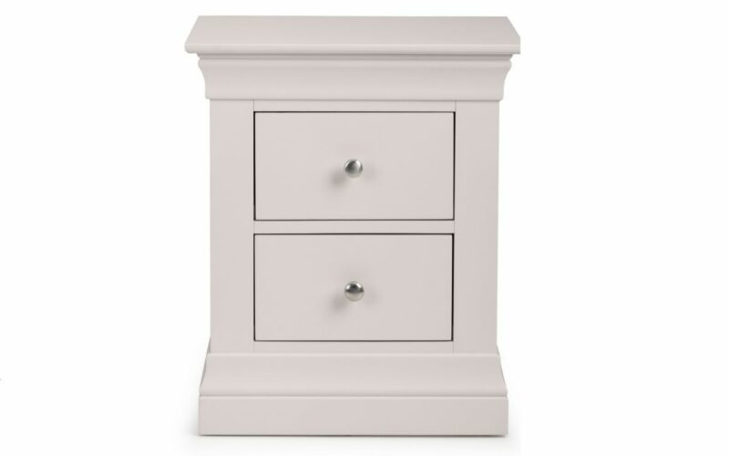 Clermont 2 Drawer Bedside - Light Grey - Image 2