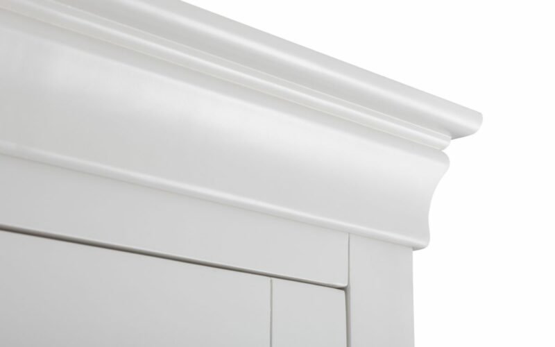 Clermont 2 Door 1 Drawer Wardrobe - White - Image 6