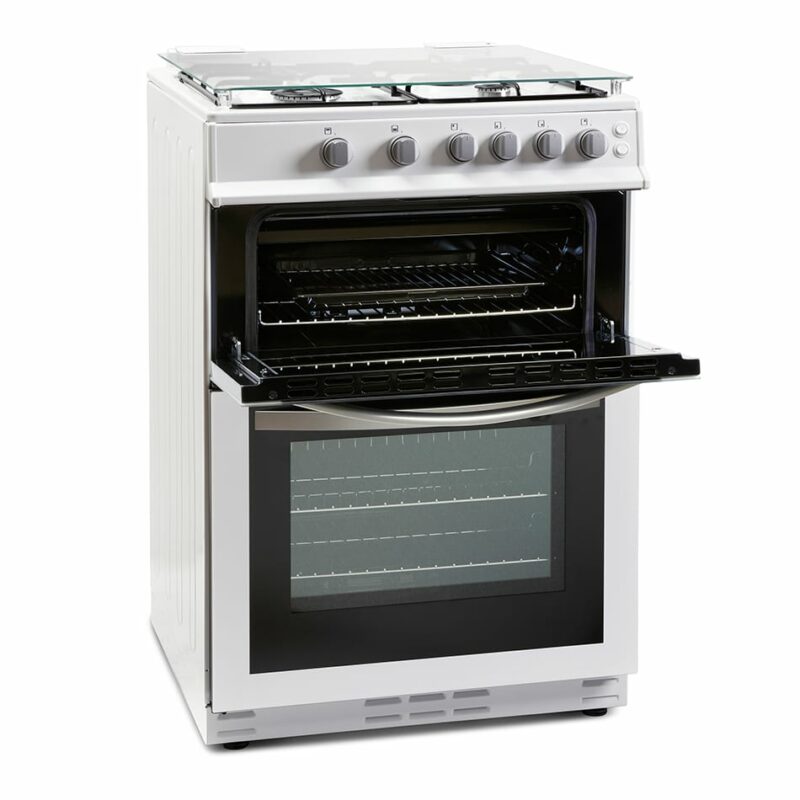 Montpellier MDG600LW - 60cm Double Cavity Gas Cooker - White - Image 2