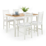Coxmoor 4 Seater Ivory & Oak Dining Set