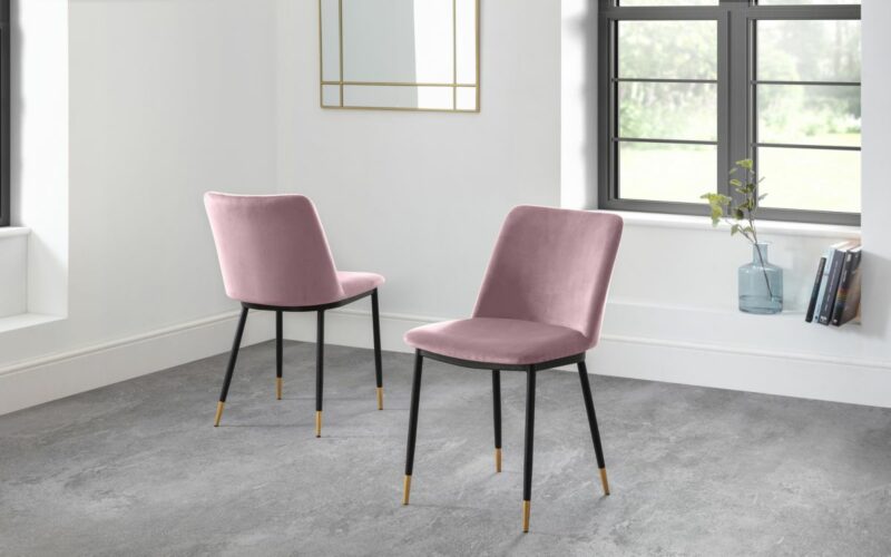 Delaunay Dining Chair - Dusky Pink - Image 4