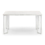 Positano White Marble Dining Table (150cm x 90cm) (JB)
