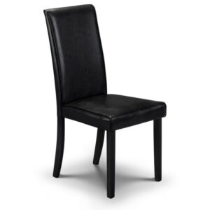 Hudson Dining Chair - Black Faux Leather KD (JB)