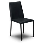 Jazz Stacking Chair - Black Faux Leather (JB)