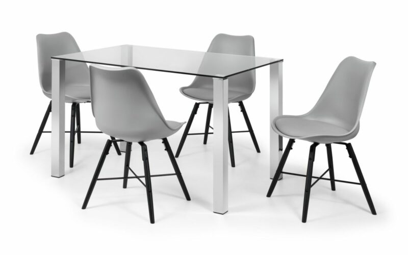 Kari Dining Chair - Grey & Black - Image 3