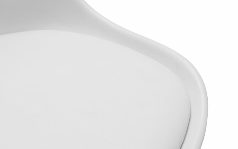 Erika Office Chair - White/Chrome - Image 2