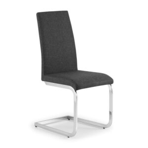Roma Fabric Cantilever Dining Chair - Slate Grey Linen KD (JB)