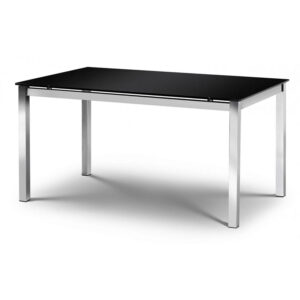 Tempo Black Glass Dining Table (160cm x 90cm) (JB)
