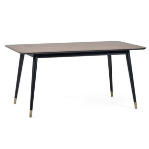 Findlay Rectangular Dining Table - Walnut & Black