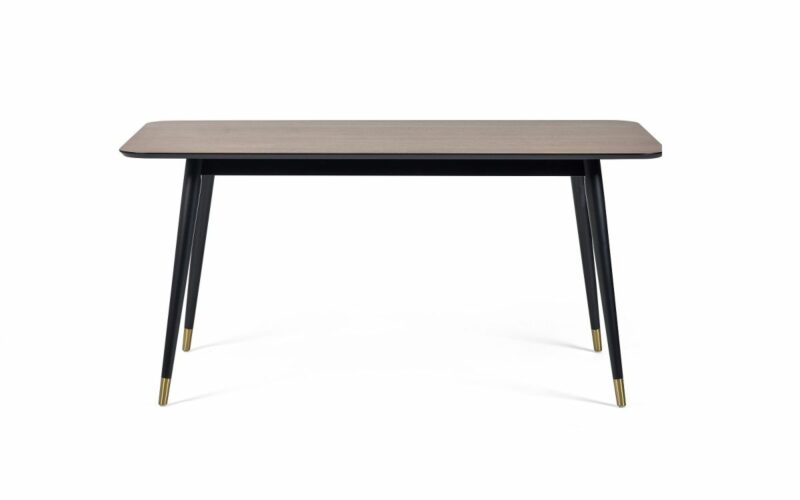 Findlay Rectangular Dining Table - Walnut & Black - Image 2