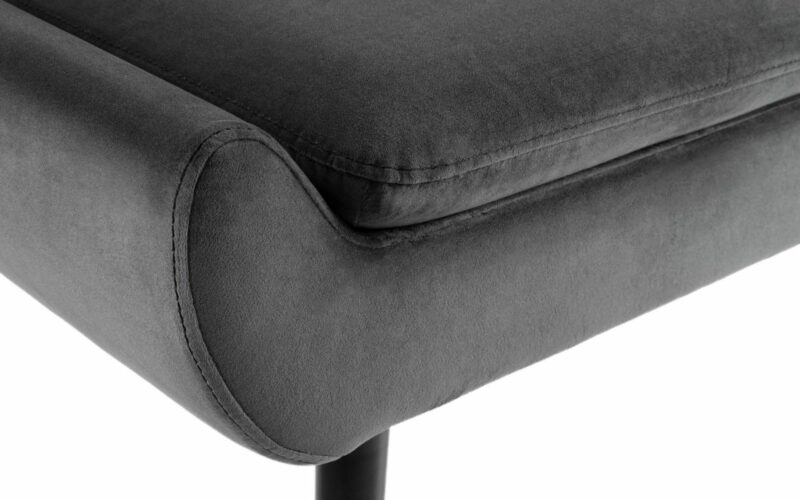 Gaudi Curled Base Sofabed - Grey Velvet - Image 4