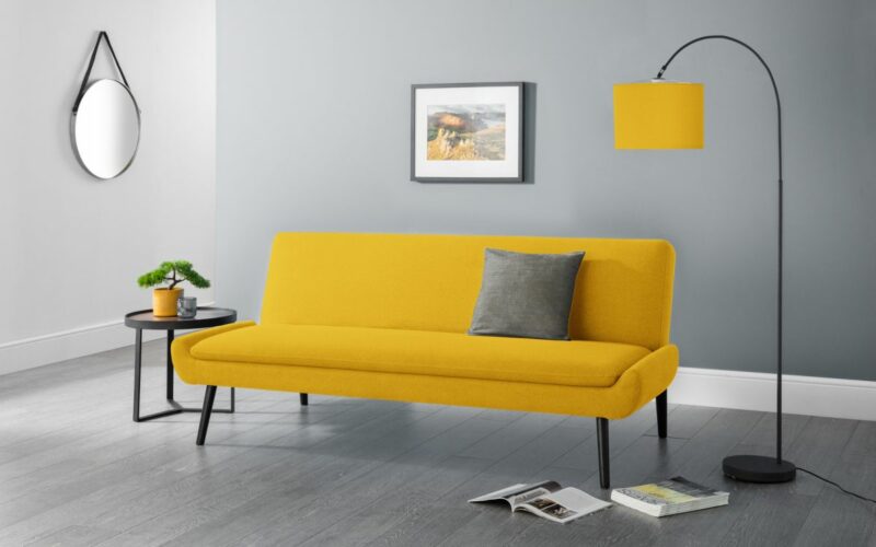 Gaudi Curled Base Sofabed - Mustard - Image 4