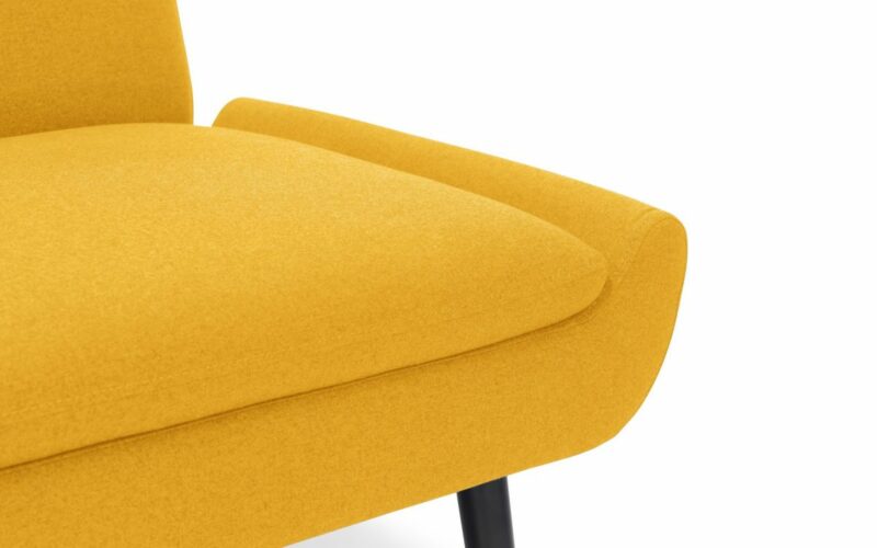 Gaudi Curled Base Sofabed - Mustard - Image 3