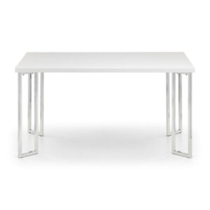 Manhattan White High Gloss Dining Table (150cm x 90cm) (JB)