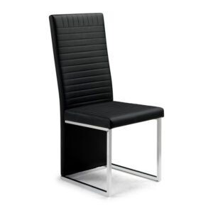 Tempo Black Faux Leather Dining Chair KD (JB)