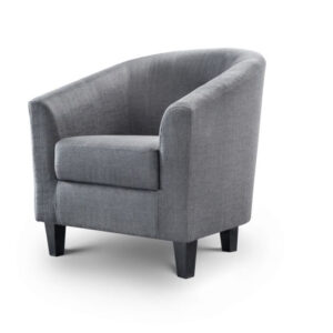 Hugo Tub Chair - Slate Grey Linen Fabric (JB)