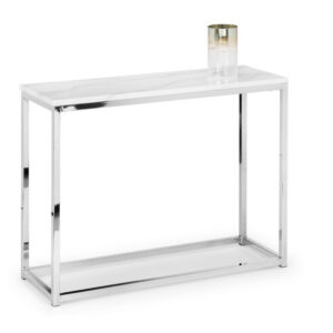 Scala White Marble Top Console Table (JB)