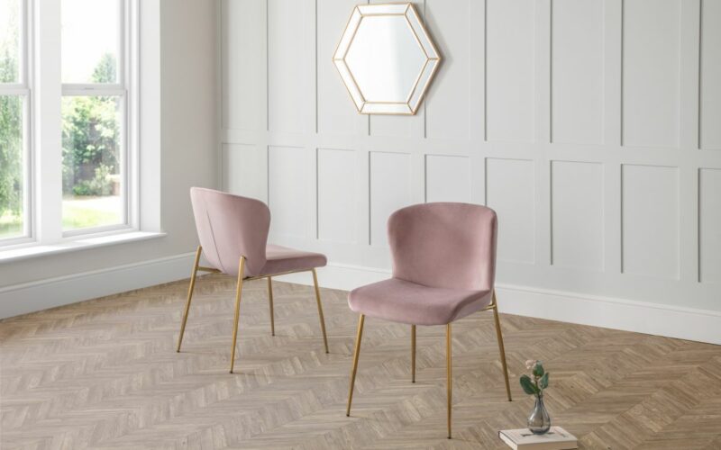 Harper Dining Chair - Dusky Pink - Image 4