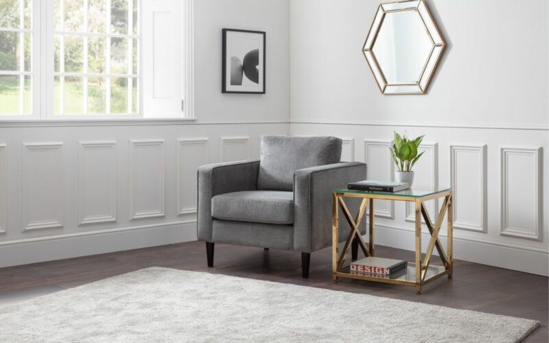 Hayward Armchair - Grey Chenille - Image 5