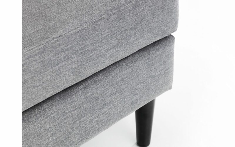 Hayward Ottoman - Grey Chenille - Image 3
