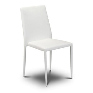 Jazz Stacking Chair - White Faux Leather (JB)