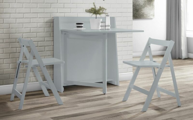 Helsinki 2 Seater Light Grey Dining Set - Image 4